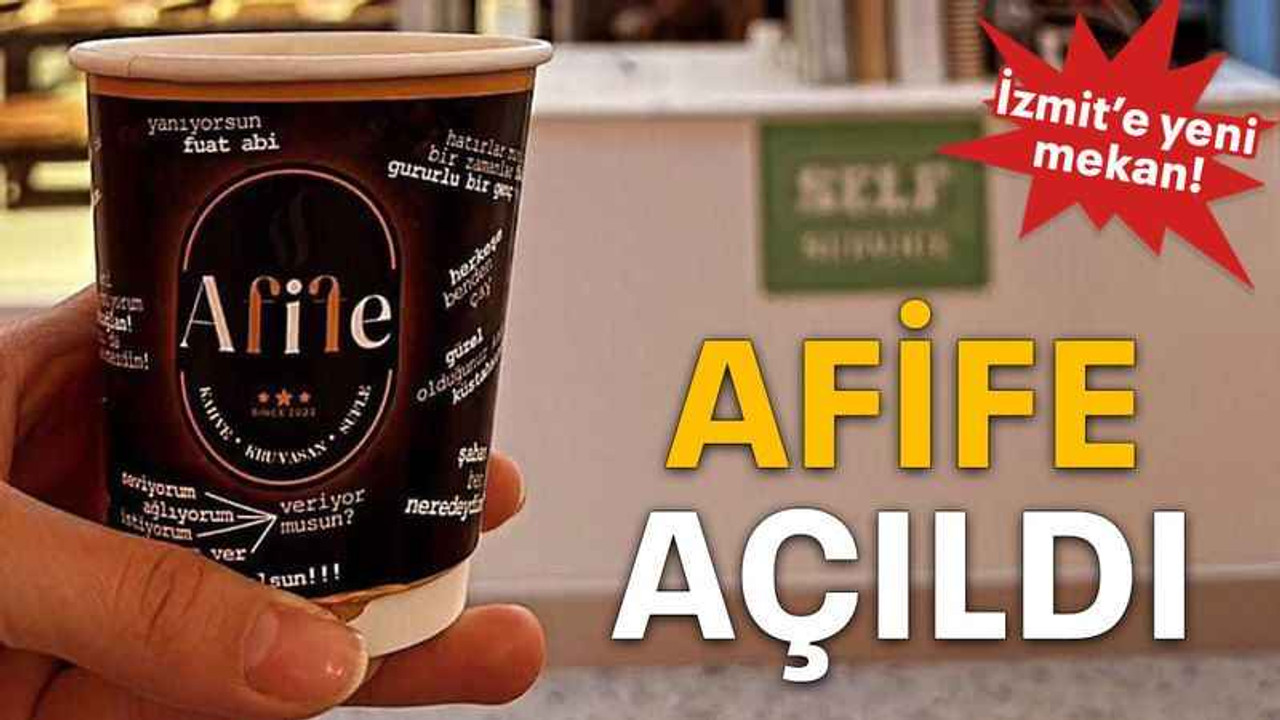 İzmit’e yeni mekan! Afife açıldı